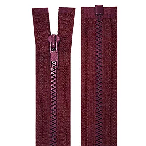 1 Reißverschluss Kunststoff-Profil 5mm 50 cm teilbar, Autolock, Farbwahl, Farbe:weinrot 1 Reißverschluss Kunststoff-Profil 5mm 50 cm teilbar, Autolock, Farbwahl, Farbe:weinrot von maDDma