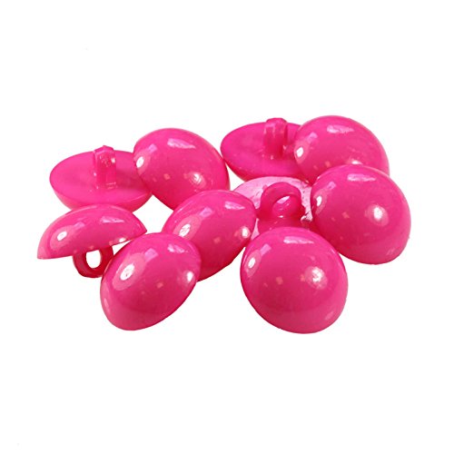 10 x Kinderknopf Ösenknopf 1-Loch, rund, 15 mm, freie Farbwahl oder Farbmix, Farbe:pink von maDDma