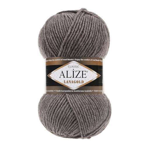 100 g ALIZE Lanagold 49% Wolle Strickgarn Winterwolle Schurwolle Farbwahl, Farbe:macchiato von maDDma