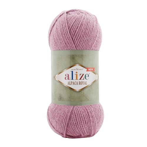 100g Alize Alpaca Royal 15% Alpaka Klassikgarn Oeko-Tex 100 Strickgarn Häkelgarn Farbwahl, Farbe:269 hortensie von maDDma