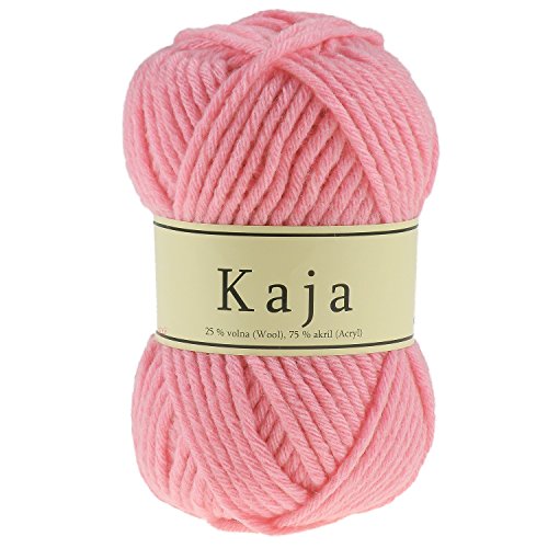 100g Mützenwolle/Jackenstrickgarn KAJA, 25% Wolle, verschieden Farben, Farbe:rosa von maDDma