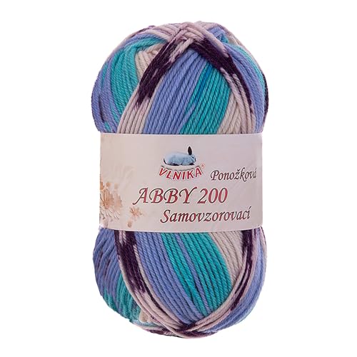 Sockenwolle Abby 200 selbstmusternd 100g Strickgarn Sockengarn Strumpfwolle Strumpfgarn Farbwahl, Farbe:mehrfarbig 6 von maDDma