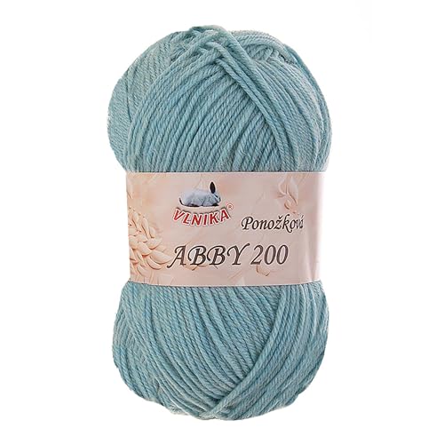 100g Strickgarn Abby 200 unifarben Sockengarn Socken-Wolle Strumpfgarn Farbwahl, Farbe:jadegrün von maDDma