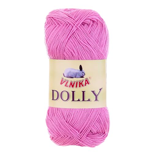 100g Strickgarn Dolly Uni Häkelgarn Handstrickgarn Wolle Farbwahl, Farbe:rosa von maDDma