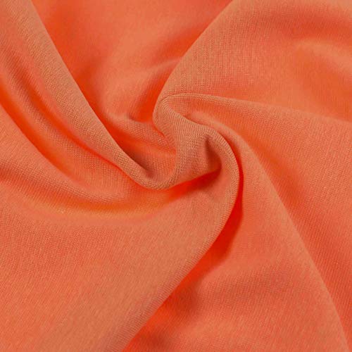 1m Bündchenstoff Schlauchware 35(70) cm breit Meterware Jersey Oeko-Tex, Größe:1 Meter, Farbe:orange von maDDma