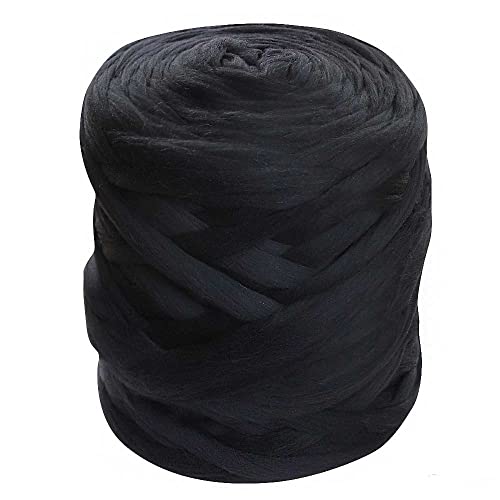 1m Filzwolle Märchenwolle Merino Nassfilzen Trockenfilzen Spinnen über 100 Farben Meterware, Farbe Wolle:033 schwarz von maDDma