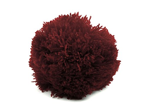 2 Bommeln/Wollbommeln/Pompons, 10cm mit einer großen Farbauswahl, Farbe:merlot von maDDma