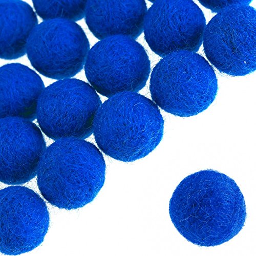 20 echte Schurwoll Pompons 20mm Wollperle Filzperle Filzschmuck Wollkugeln, Farbe:blau 20 echte Schurwoll Pompons 20mm Wollperle Filzperle Filzschmuck Wollkugeln, Farbe:blau von maDDma