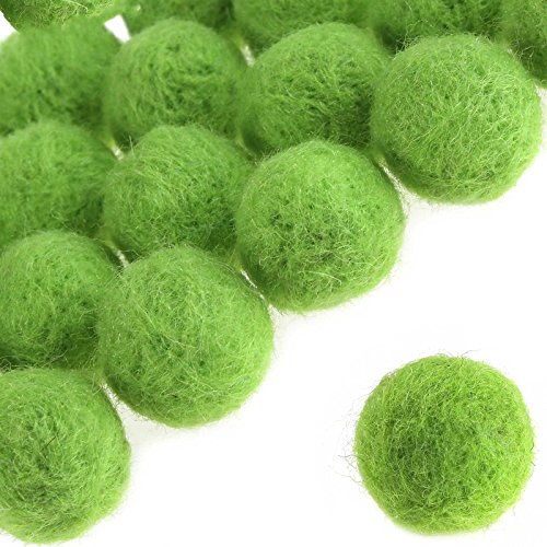 20 echte Schurwoll Pompons 20mm Wollperle Filzperle Filzschmuck Wollkugeln, Farbe:limette 20 echte Schurwoll Pompons 20mm Wollperle Filzperle Filzschmuck Wollkugeln, Farbe:limette von maDDma