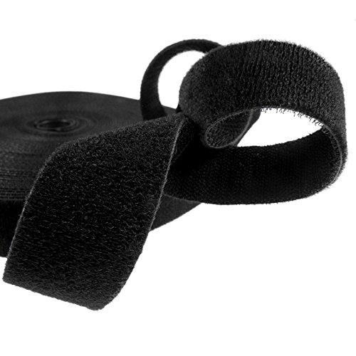 25m Rolle Klettband, back-to-back beidseitig, Größen Farbwahl, Größe:30mm, Farbe:schwarz von maDDma