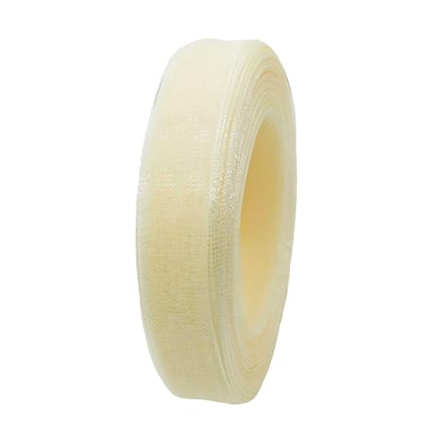 27m Chiffonband 12mm Geschenkband Schleifenband Dekoration Floristik Farbwahl, Farbe:creme von maDDma