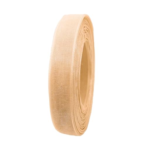 27m Chiffonband 12mm Geschenkband Schleifenband Dekoration Floristik Farbwahl, Farbe:hellbeige von maDDma