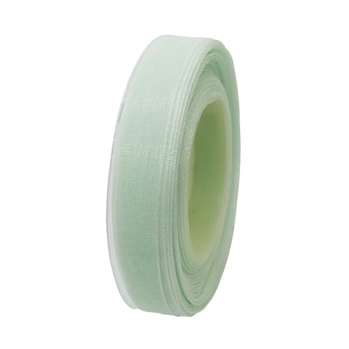 27m Chiffonband 12mm Geschenkband Schleifenband Dekoration Floristik Farbwahl, Farbe:minze von maDDma