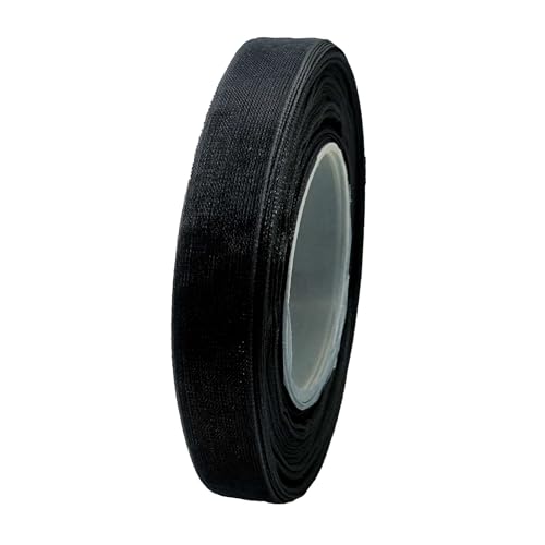 27m Chiffonband 12mm Geschenkband Schleifenband Dekoration Floristik Farbwahl, Farbe:schwarz von maDDma