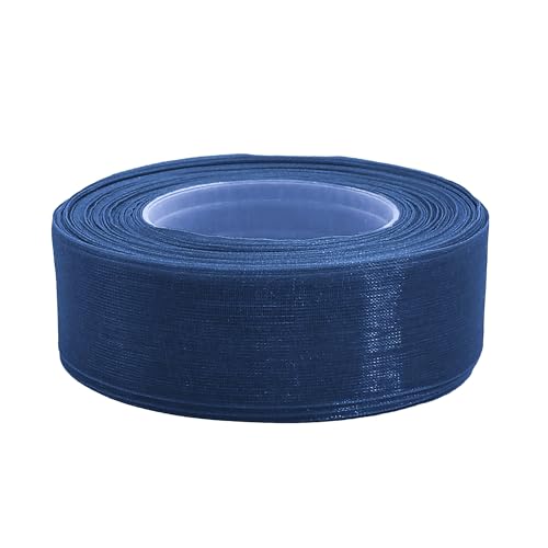 27m Chiffonband 25mm Polyesterband Dekoration Schleifenband Geschenkband Farbwahl, Farbe:dunkelblau von maDDma