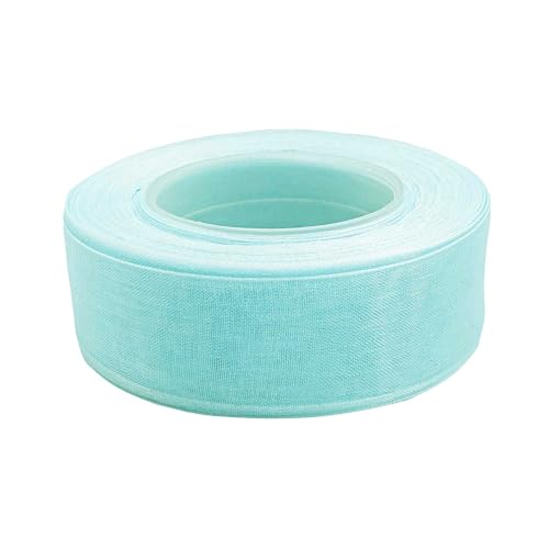 27m Chiffonband 25mm Polyesterband Dekoration Schleifenband Geschenkband Farbwahl, Farbe:eisblau von maDDma