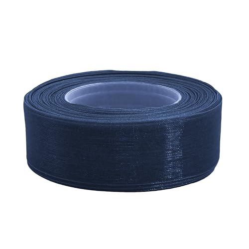 27m Chiffonband 25mm Polyesterband Dekoration Schleifenband Geschenkband Farbwahl, Farbe:marineblau von maDDma