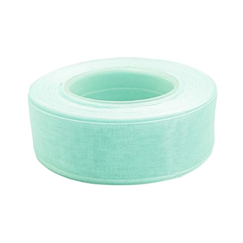 27m Chiffonband 25mm Polyesterband Dekoration Schleifenband Geschenkband Farbwahl, Farbe:minze von maDDma