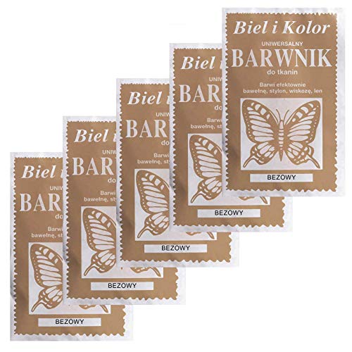 5 x 10g Batikfarbe Textilfarbe Stofffarbe färben, bitte Farbmix wählen, Farbe:beige von maDDma