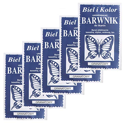 5 x 10g Batikfarbe Textilfarbe Stofffarbe färben, bitte Farbmix wählen, Farbe:marineblau von maDDma