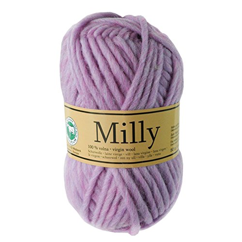 50g Filzwolle Milly Wolle zum Strickfilzen 100% Schurwolle, große Farbwahl, Farbe:42 violett pearl von maDDma