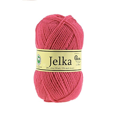 50g Strickgarn Jelka m. 28% Wolle veredelt, Strickwolle, Farbauswahl, Farbe:pink von maDDma