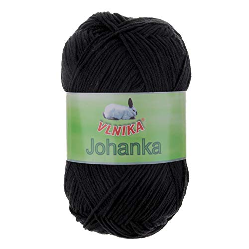 50g Strickgarn Johanka Strick-Wolle Handstrickgarn Klassikgarn Sommergarn Farbwahl, Farbe:087 anthrazitgrau von maDDma