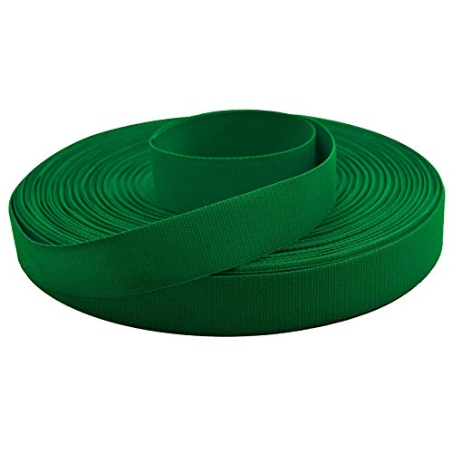 50m Ripsband Einfassband Stoßband Besatzband Hutband Hosenband Breiten-/Farbwahl, Größe:20mm, Farbe:grün von maDDma