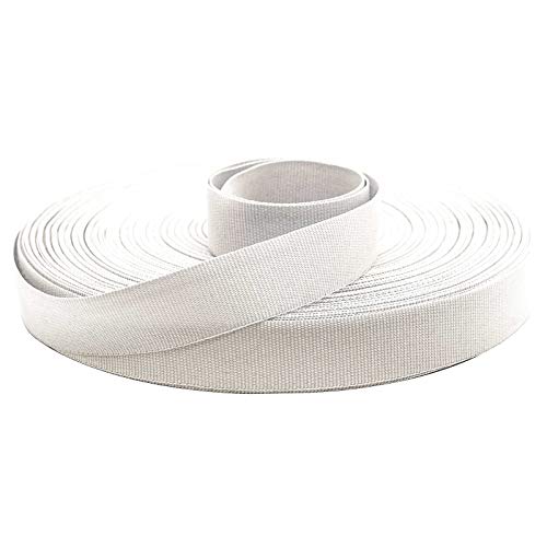 50m Ripsband Einfassband Stoßband Besatzband Hutband Hosenband Breiten-/Farbwahl, Größe:20mm, Farbe:weiß von maDDma