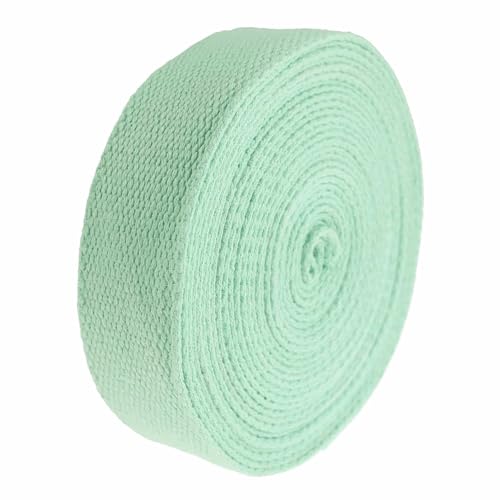 5m Gurtband 25mm 100% Baumwolle Gurtbänder Tragegurt Taschengurt Variantenwahl, Größe:25 mm | 2.6 mm, Farbe:mint von maDDma