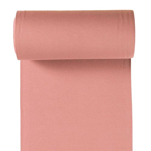 Bio Bündchenstoff Schlauchware 35(70) cm breit Meterware ab 25cm Jersey Oeko-Tex, Farbe:014 - pink von maDDma