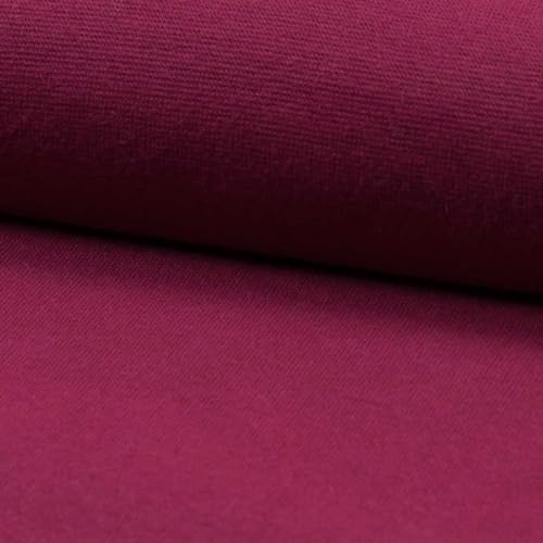 Bio-Organic Bündchenstoff Schlauchware 35(70) cm breit ab 25cm Biobaumwolle Oeko-Tex, Farbe:magenta von maDDma