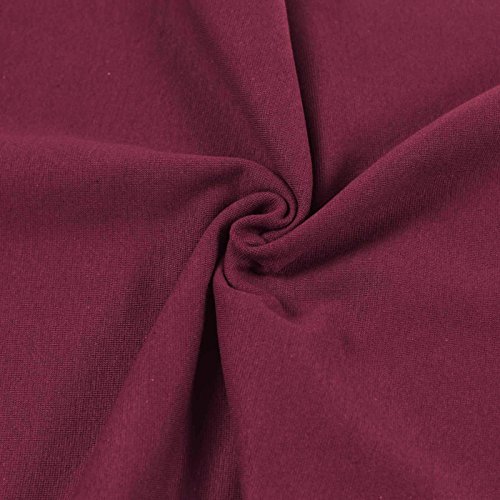 Bündchenstoff Schlauchware 35(70) cm breit Meterware ab 25cm Jersey Oeko-Tex, Farbe:bordeaux von maDDma