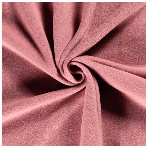 Fleecestoff Vliesstoff Fleece Stoff 50 Farben Zuschnitt ab 0,5m Meterware am Stück, Farbe:rosé von maDDma