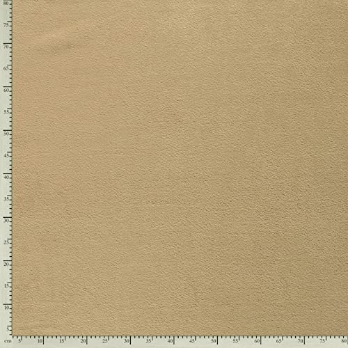 Fleecestoff Vliesstoff Fleece Stoff Zuschnitt ab 0,5m Meterware am Stück, Farbe:beige von maDDma