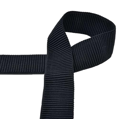 Gummiband 50 mm Elastic Rib Band ab 1m geripptes Gummiband Bund Bündchen Gürtel, Farbe:schwarz von maDDma