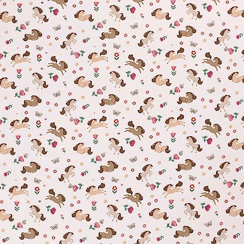 Jersey Kinderstoff Pferdchen Kindermotiv ab 0,5x1,5m Baumwoll-Stoff Jerseystoff Oeko-Tex, Farbe:rosa Jersey Kinderstoff Pferdchen Kindermotiv ab 0,5x1,5m Baumwoll-Stoff Jerseystoff Oeko-Tex, Farbe:rosa von maDDma