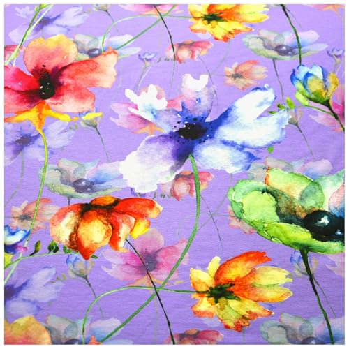 Jersey Sommerblumen ab 1m Viskose Sommerstoff Meterware Digitaldruck Jerseystoff, Motiv:Motiv 6 Jersey Sommerblumen ab 1m Viskose Sommerstoff Meterware Digitaldruck Jerseystoff, Motiv:Motiv 6 von maDDma