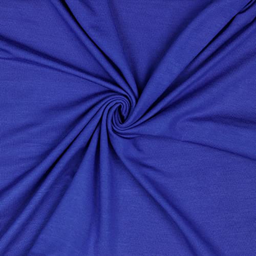 Modal-Jersey Modalstoff 24 Farben 0,5x1,45m Jerseystoff Tencel(TM) Modal OEKO-TEX zertifiziert, Farbe:blau von maDDma