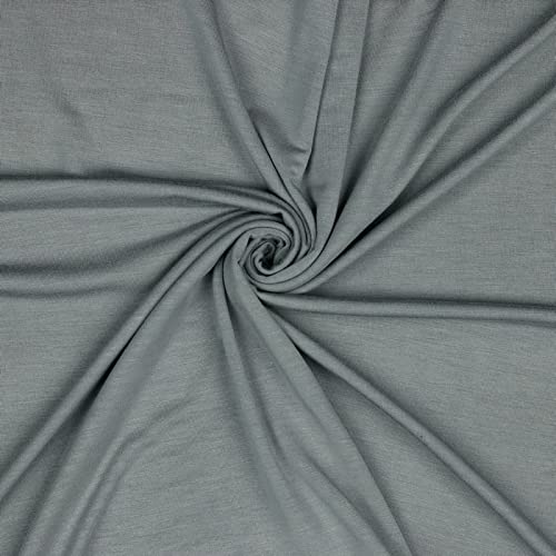 Modal-Jersey Modalstoff 27 Farben 0,5x1,45m Jerseystoff Tencel(TM) Modal Oeko-Tex zertifiziert, Farbe:grau von maDDma