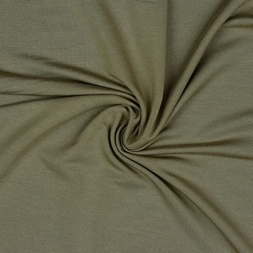 Modalstoff Modal Sweat Sweatstoff Oeko-Tex 0,5m Stoff elastisch Sweatstoff, Farbe:beige von maDDma