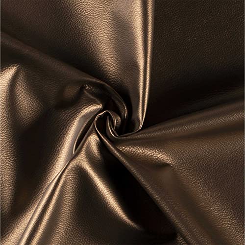 Oekoleder Kunstleder Zuschnitt ab 50x140cm Lederimitat 450g/m² 23 Farben, Farbe:bronze von maDDma