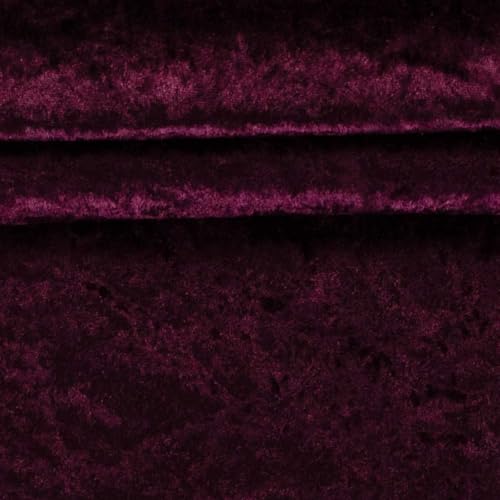 Pannesamt Samt-Stoff ab 0,5m Velvet Dekostoff Kostümstoff Panné Samt glänzend Farbwahl, Farbe:19-1627 bordeaux von maDDma