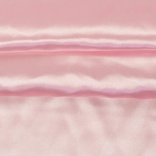 Polyester-Satin Satin ab 1m x 1,5m Polyesterstoff 140 g/m² Kostümstoff Modestoff Farbwahl, Farbe:13-2804 rosa von maDDma