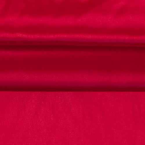 Polyester-Satin Satin ab 1m x 1,5m Polyesterstoff 140 g/m² Kostümstoff Modestoff Farbwahl, Farbe:17-1663 rot von maDDma