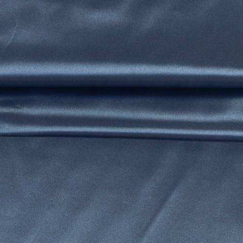 Polyester-Satin Satin ab 1m x 1,5m Polyesterstoff 140 g/m² Kostümstoff Modestoff Farbwahl, Farbe:18-4027 taubenblau von maDDma