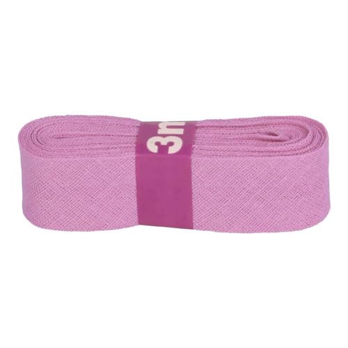 Schrägband 3m x 20mm Baumwolle gefalzt 60 Farben Einfassband Saumband, Farbe:400873 violett von maDDma