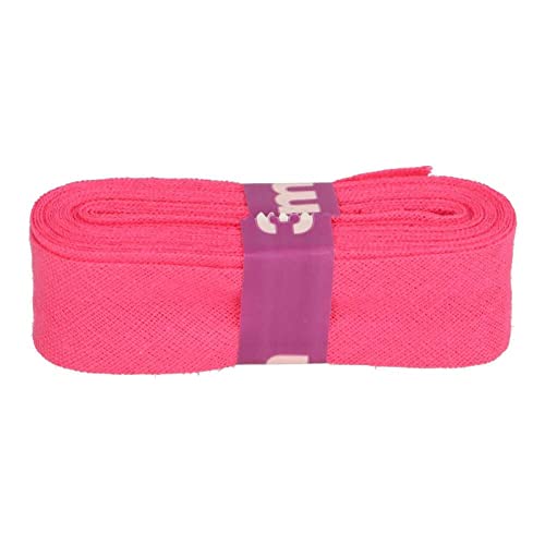 Schrägband 3m x 20mm Baumwolle gefalzt 60 Farben Einfassband Saumband, Farbe:786 pink von maDDma