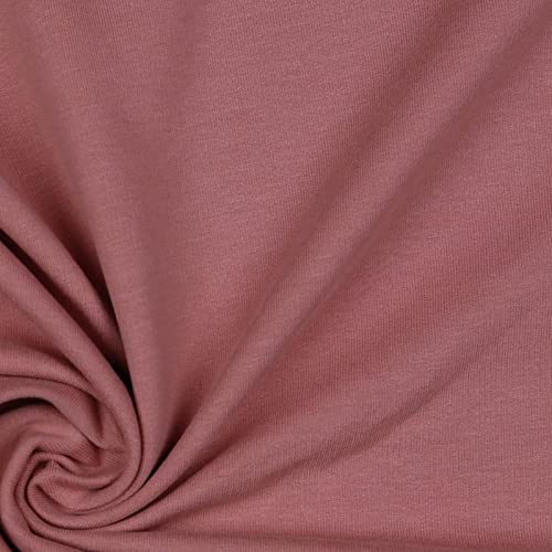 Softsweat Bio Organic ab 0,5m Sweatstoff Soft-Sweat Stoff Baumwolle Oeko-Tex 59 Farben, Farbe:010 - mauve von maDDma