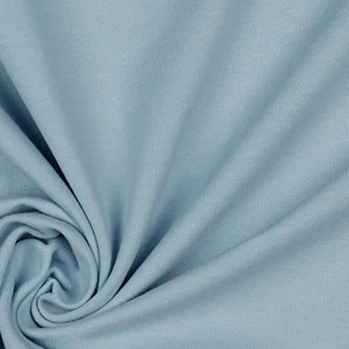 Softsweat Bio Organic ab 0,5m Sweatstoff Soft-Sweat Stoff Baumwolle Oeko-Tex 59 Farben, Farbe:064 - hellblau von maDDma